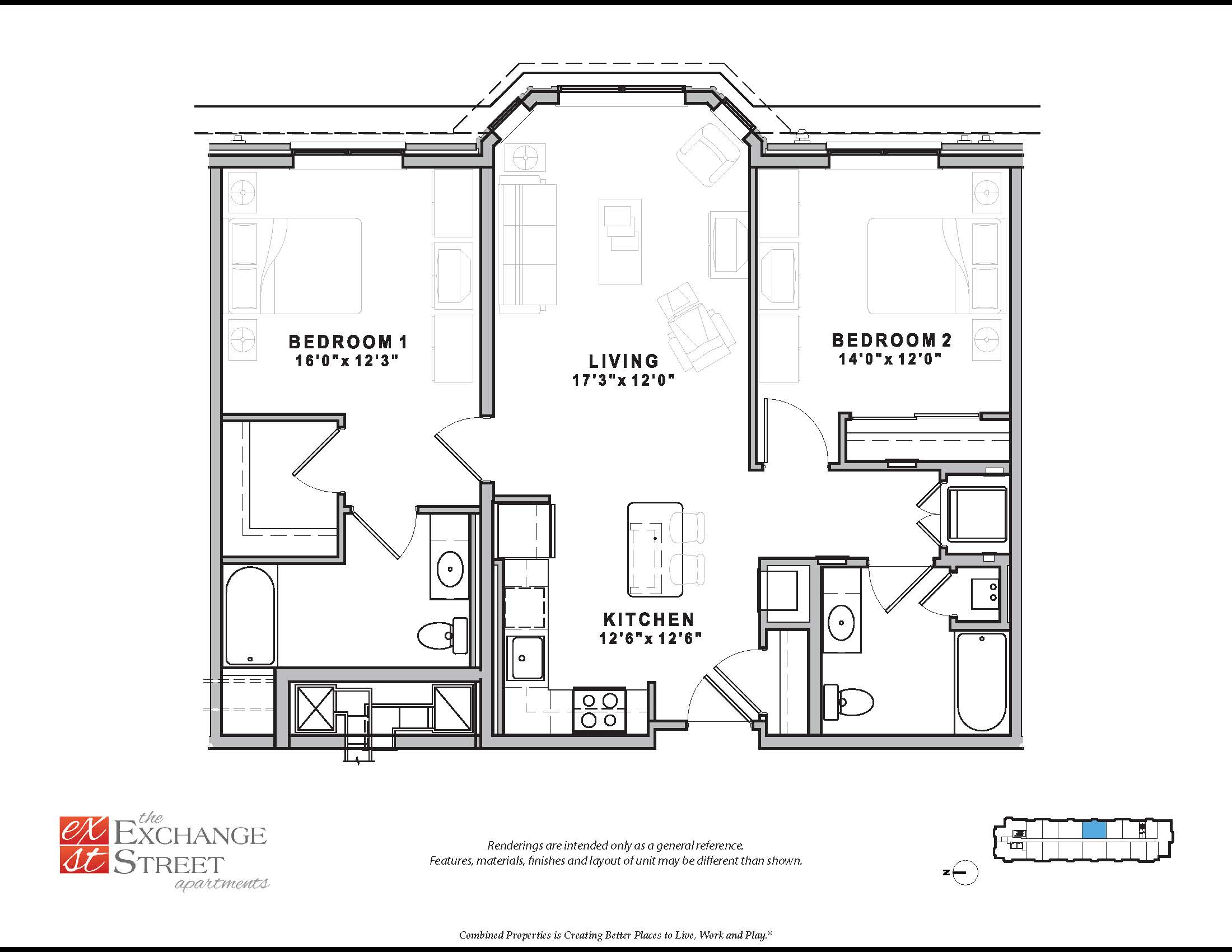 Malden - 2 Beds, 2 Baths - Image 2